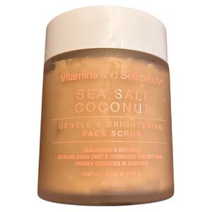Vitamins and Sea Beauty Sea Salt Coconut Face Scrub NEW 6 oz PC